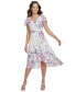 Фото #4 товара Women's Flutter-Sleeve Faux-Wrap Midi Dress