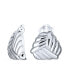 Geometric Twist Love Knot Clip On Earrings For Women Polish Shine Non Pierced Ears .925 Sterling Silver Alloy Clip