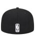 Фото #2 товара Men's Black Golden State Warriors Active Satin Visor 59FIFTY Fitted Hat