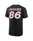 Фото #3 товара Men's Jack Hughes Black New Jersey Devils Authentic Pro Prime Name and Number T-shirt