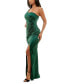 ფოტო #3 პროდუქტის Juniors' Satin One-Shoulder Gown