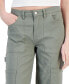 Wide-Leg Seamed Cargo Jeans