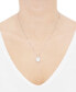 ფოტო #1 პროდუქტის IGI Certified Lab Grown Diamond Oval Halo 18" Pendant Necklace (2 ct. t.w.) in 14k White Gold