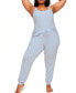 ფოტო #1 პროდუქტის Plus Size Leelee Pajama Tank & Jogger Pajama Set