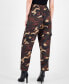 Women's Camo Washed Satin Cargo Pants, Created for Macy's