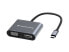 Фото #1 товара Conceptronic DONN16G - Wired - USB 3.2 Gen 1 (3.1 Gen 1) Type-C - 100 W - Grey - 5 Gbit/s - 4K Ultra HD