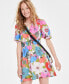 ფოტო #2 პროდუქტის Women's Printed Elbow-Sleeve Mini Dress, Created for Macy's