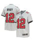 Фото #1 товара Big Boys Tom Brady Gray Tampa Bay Buccaneers Inverted Team Game Jersey