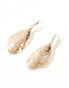 DesignB London shell drop earrings in gold Золотистый - фото #3