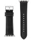 ფოტო #2 პროდუქტის Men's Black Premium Leather Band Compatible with 42mm, 44mm, 45mm, Ultra, Ultra2 Apple Watch
