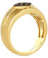 ფოტო #2 პროდუქტის Men's Chocolate Diamond & Nude Diamond Cluster Ring (1/2 ct. t.w.) in 14k Gold