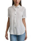 ფოტო #1 პროდუქტის Women's Rolled-Sleeve Button-Up Shirt