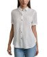 Фото #1 товара Women's Rolled-Sleeve Button-Up Shirt