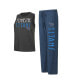 Women's Navy, Charcoal Distressed Tennessee Titans Muscle Tank Top and Pants Lounge Set
