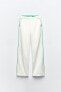 Satin trousers with contrast trim