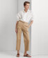 Фото #4 товара Micro-Sanded Twill Belted Wide-Leg Pants