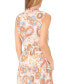 Women's Printed Tie-Neck Sleeveless Maxi Dress