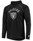 ფოტო #3 პროდუქტის Men's Black Las Vegas Raiders Raglan Long Sleeve Hoodie T-shirt