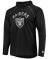 Фото #3 товара Men's Black Las Vegas Raiders Raglan Long Sleeve Hoodie T-shirt