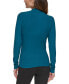 ფოტო #2 პროდუქტის Women's Ribbed Twist-Neck Pullover Top