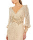 Фото #2 товара Women's Lace Long Sleeve V Neck Embellished Gown