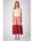 ფოტო #1 პროდუქტის Women's Color Block Midi Dress