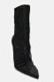 Heeled mesh ankle boots