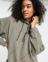 Фото #3 товара ASOS DESIGN oversized hoodie with exposed seams in washed kahki