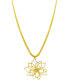14K Gold-Plated Herringbone Wire Flower Necklace