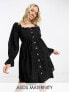 Фото #1 товара ASOS DESIGN Maternity exclusive broderie square neck button through dress in black