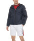 Men's Stretch Hooded Zip-Front Rain Jacket