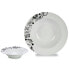 Pasta Dish White Black Porcelain 30 x 7,5 x 30 cm (12 Units)