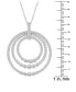 ფოტო #3 პროდუქტის Diamond Triple Circle 18" Pendant Necklace (1 ct. t.w.) in 14k White Gold