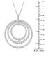 Фото #3 товара Diamond Triple Circle 18" Pendant Necklace (1 ct. t.w.) in 14k White Gold