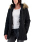 Фото #1 товара Juniors' Belted Faux-Fur-Hooded Puffer Coat