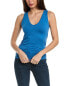 Majestic Filatures Soft Touch V-Neck Tank Women's Blue 3