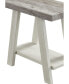 Two-Tone Wood Shelf Side Table in Weathered Gray and Beige