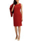 Crepe Open Front Jacket & Crewneck Sheath Dress Suit, Regular and Petite Sizes