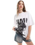 Фото #1 товара ASOS DESIGN boyfriend fit t-shirt with jimi hendrix licence graphic in white