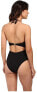 JETS SWIMWEAR AUSTRALIA Womens 189115 Plunge Lace Up One Piece Swimsuit Size 8