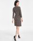 ფოტო #2 პროდუქტის Petite Printed Faux-Wrap 3/4-Sleeve Dress