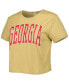 Women's Tan Georgia Bulldogs Core Fashion Cropped T-shirt