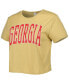 ფოტო #3 პროდუქტის Women's Tan Georgia Bulldogs Core Fashion Cropped T-shirt