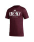 ფოტო #3 პროდუქტის Men's Maroon Texas A&M Aggies Football Practice AEROREADY Pregame T-shirt