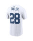 Фото #4 товара Men's Jonathan Taylor White Indianapolis Colts Player Name Number T-shirt