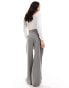 ASOS DESIGN tailored wide leg trouser with pleat detail in grey