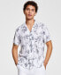 Фото #1 товара Men's Lily Bloom Regular-Fit Floral-Print Button-Down Camp Shirt, Created for Macy's