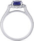 ფოტო #3 პროდუქტის Tanzanite (1-4/5 ct. t.w.) & Diamond (1/6 ct. t.w.) Statement Ring in 14k White Gold