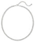 Silver-Tone 4mm Crystal Tennis Necklace, 15"+3" extender, Created for Macy's