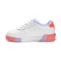 Фото #3 товара Puma Cali Lollipop Perforated Lace Up Toddler Girls White Sneakers Casual Shoes